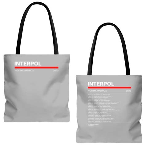 Interpol 2023 Tour Tote Bags (AOP), Interpol Rock Band 2023 Tour Tote Bags