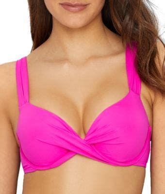 Anne Cole Signature Womens Live In Color Twist Front Bikini Top Style
