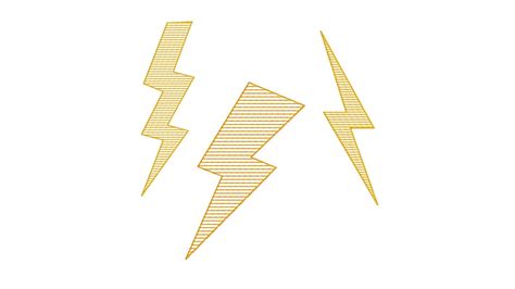 Machine Embroidery Lightning Bolt Collection Instant Download Etsy