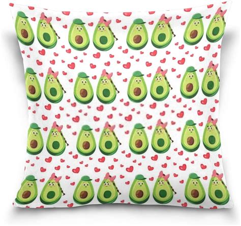 Wellsay Avocados Love Velvet Oblong Lumbar Plush Throw Pillow Cover