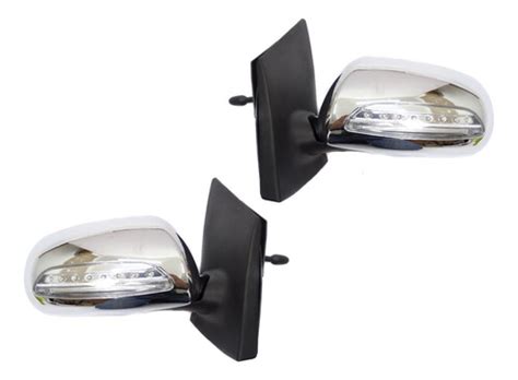 Cubre Espejos Cromado Con Led Toyota Yaris Sed N Cuotas Sin