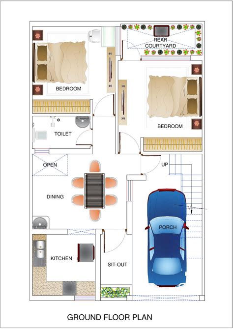 2 Bhk House Plan Customized Designs By Professionals Imagination Shaper