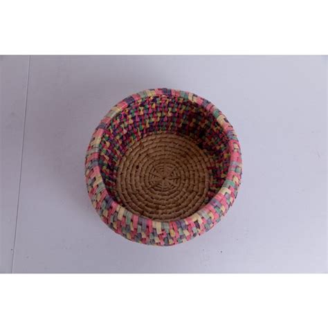 Mexican Multi Colored Woven Baskets Set Of 2 Chairish