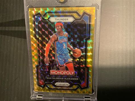 Panini Monopoly Shai Gilgeous Alexander True Gold Mosaic Prizm