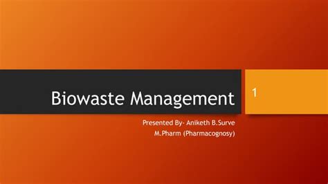 Biowaste management | PPT