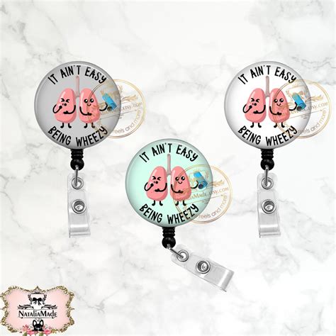 Funny Respiratory Therapist Badge Reel Ain T Easy Being Etsy