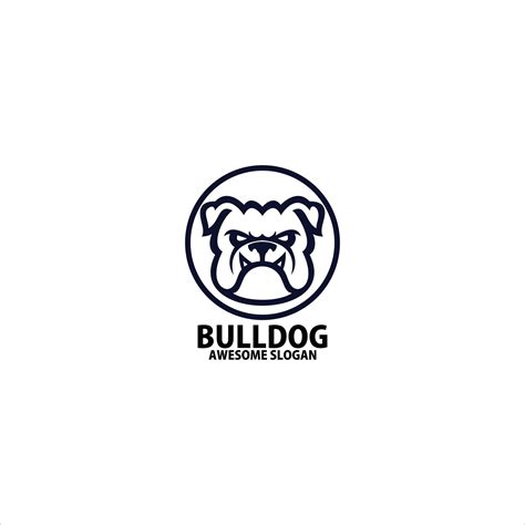 bulldog logo design line art 25457208 Vector Art at Vecteezy