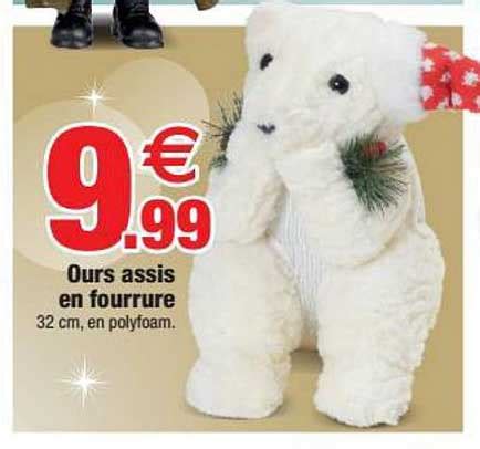 Promo Ours Assis En Fourrure Chez Bazarland ICatalogue Fr