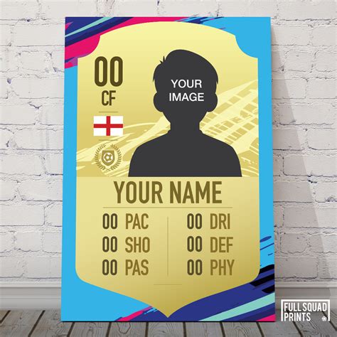 Make Your Own Fifa Card Personalised Fifa Rare Gold Card