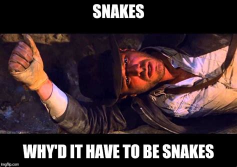 Indiana Jones Why D It Have To Be Snakes Imgflip