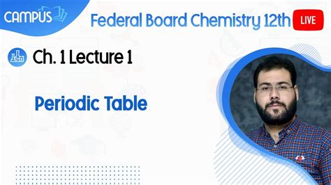 12th Class Federal Board Chemistry Live Lecture 1 Chapter No 1