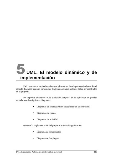 PDF 5 UML El modelo dinámico y de implementación PDF fileDiagrama