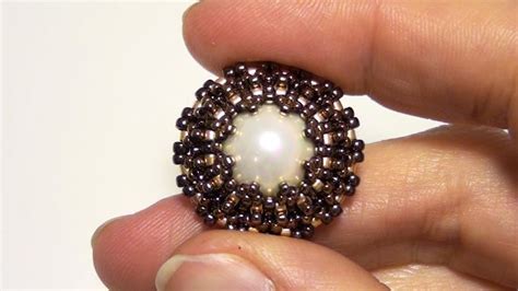 Beadsfriends How To Bezel A Pearl Using Seed Beads And Delica Beads