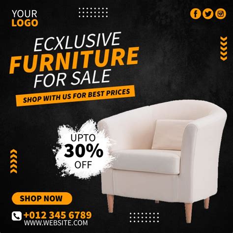 Exclusive Furniture Sale Template Postermywall