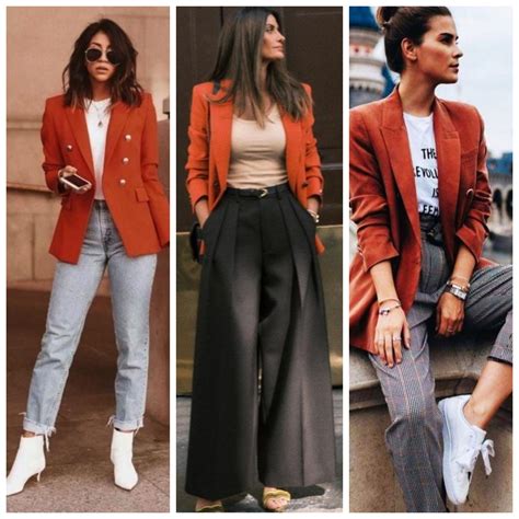 Outfits Con Blazer Color Ladrillo O Terracota Como Combinarlo