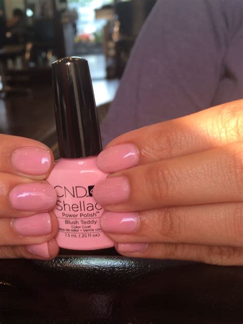 Cnd Shellac Blush Teddy For The Wedding Day Shellac Nail Colors Cnd Nails Gel Nail Colors