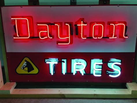 Dayton Tires Tin Neon Sign Auburn Fall Rm Sotheby S