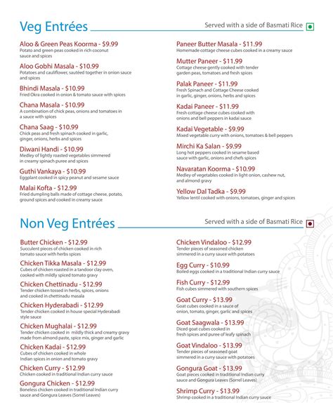 Persis Biryani Indian Grill Menu In Piscataway New Jersey Usa