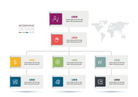 Infografik Vorlage für Geschäftskonzepte mit Organisation 3014614