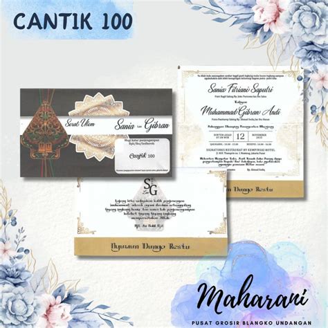 Jual Blangko Undangan Atau Kertas Undangan Pernikahan Merek Cantik