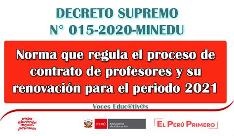 Minedu Aprueban Norma Que Regular El Procedimiento Requisitos Y Condiciones Para Las