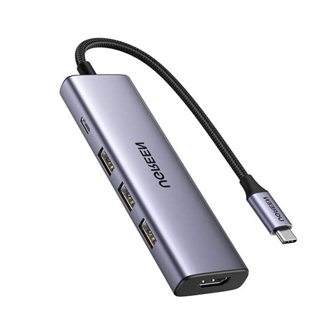 Ugreen Port Hub In Usb C To Xusb A Hdmi And Pd Gray