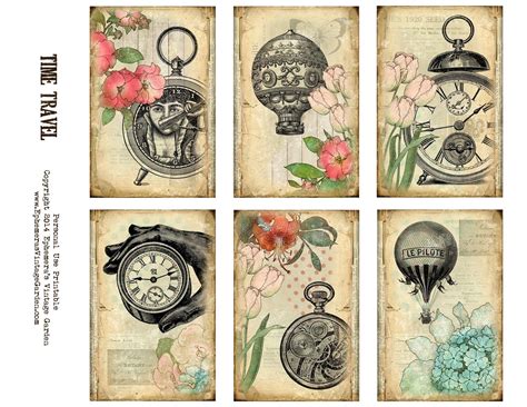 Ephemera S Vintage Garden Free Printable Steampunk Journaling Cards