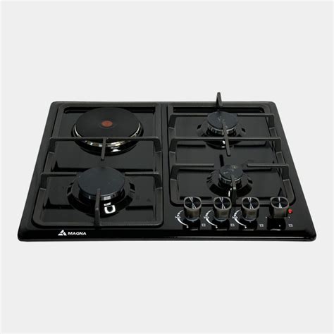 Варочная панель Magna M603EFIZ35BL, 3 газовые и 1 электро конфорки, газ ...