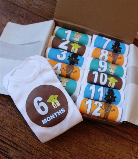 Set Of 12 Month 2 Month Baby Milestone Star Wars Inspired Collection