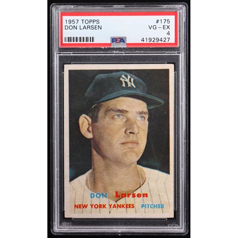Don Larsen 1957 Topps 175 Psa 4 Pristine Auction