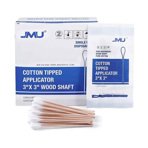 Jmu Disposable Cotton Swab Tipped Applicator Bx Net