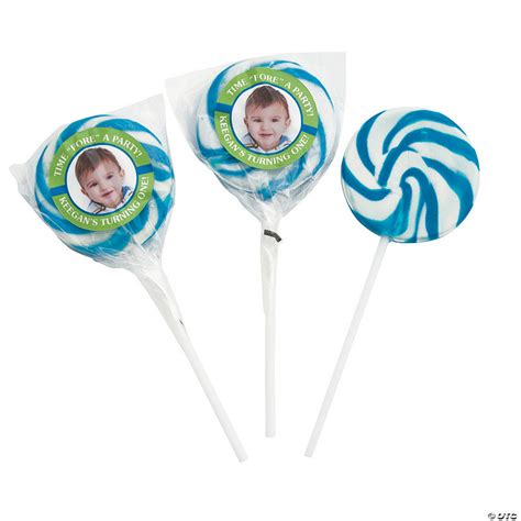 Hole In One Custom Photo Swirl Lollipops 24 Pc