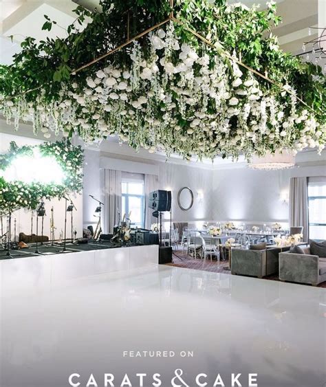 Large Flower Installation Over Dance Floor