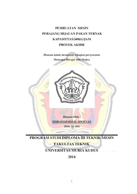 PDF PROGRAM STUDI DIPLOMA III TEKNIK MESIN FAKULTAS Eprints Umk Ac