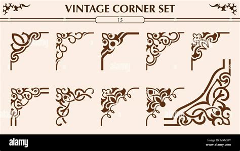 Vintage Corner Set Stock Vector Image And Art Alamy