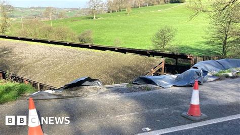 Road Repairs Following Landslide Delayed Over Christmas Bbc News