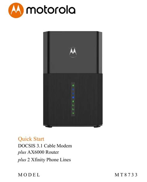 Motorola Mt Wifi Router Multi Gig Cable Modem Phone Ports