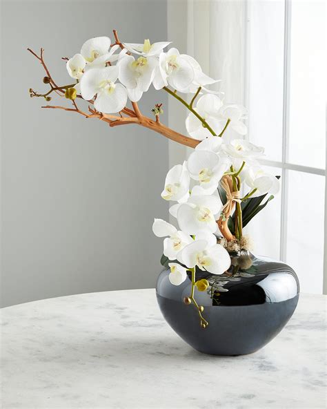 John Richard Collection Orchid Collage Faux Floral Arrangement Neiman