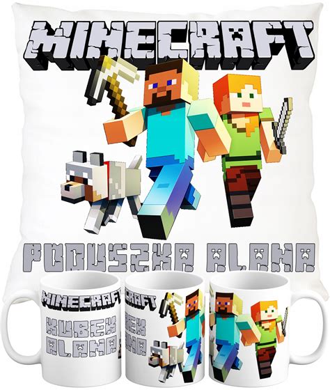 Zestaw Kubek Poduszka Minecraft Imi Super Prezent Dla Fan W Gry