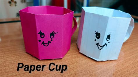 Diy Mini Paper Cup Paper Crafts For School Paper Craft Easy