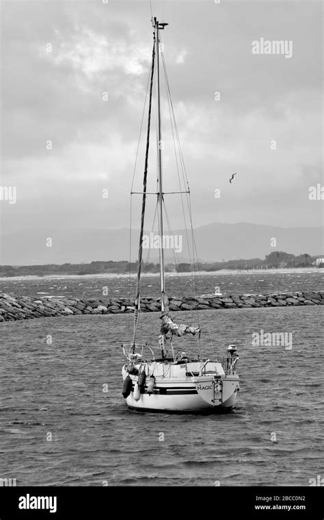 Sailboat Over The Sea Stock Photo Alamy