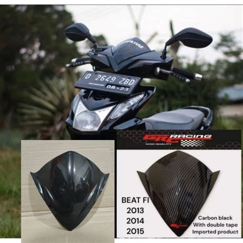 Jual Visor Variasi Honda Beat Fi 2013 2015 Bahan Anti Pecah Carbon Wtp