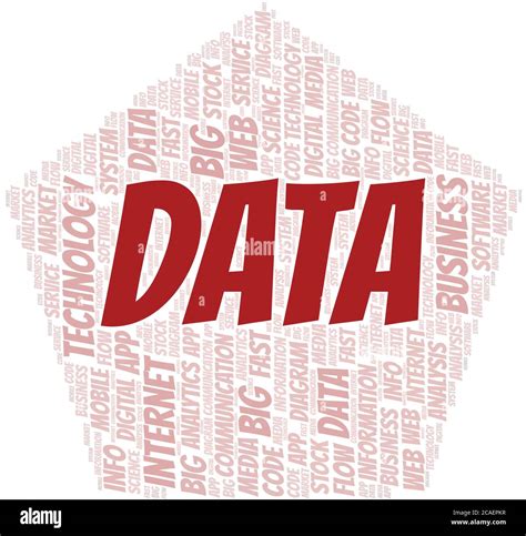 Data Vector Word Cloud Made With The Text Only Stock Vector Image