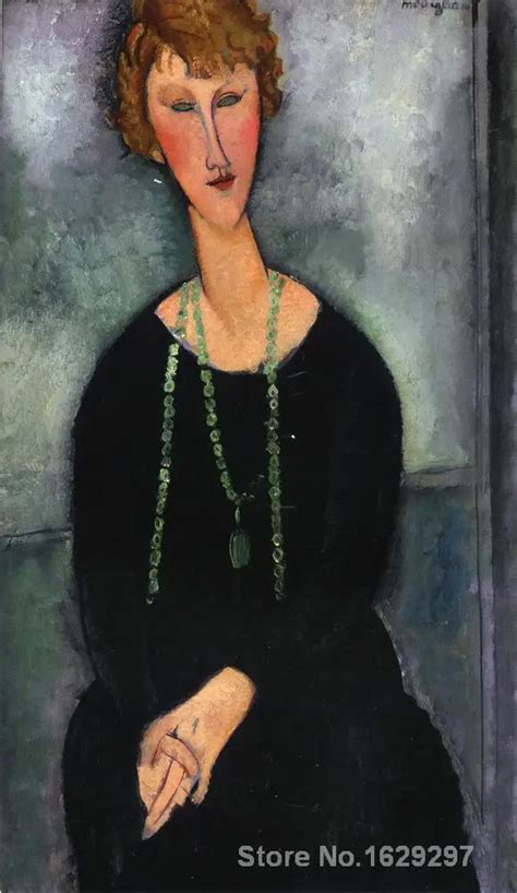 Aliexpress Buy Naked Painting Modern Woman With A Green Necklace