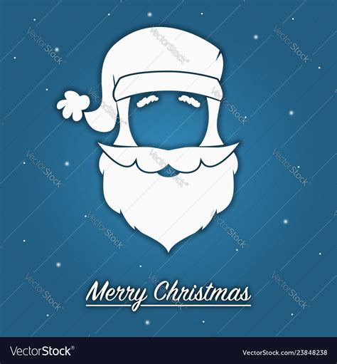 Merry Christmas Greeting Card With Santa Claus Vector Image