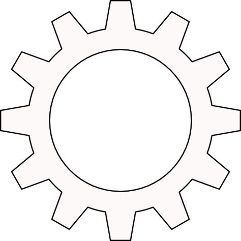 Cog Cogwheel Outline Clip Art At Vector Clip Art Online