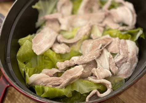 🍲 Pointed Cabbage And Pork Belly Hot Pot Recipe By Tomo Ya Cookpad