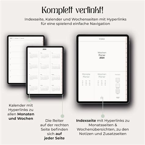 Digitaler Planer Deutsch I Digitaler Kalender