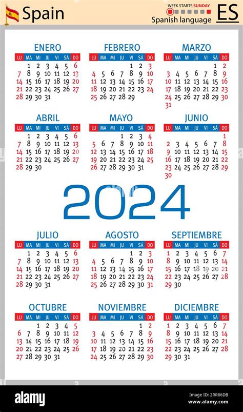 Calendrier De Poche Vertical Espagnol Pour Deux Mille Vingt