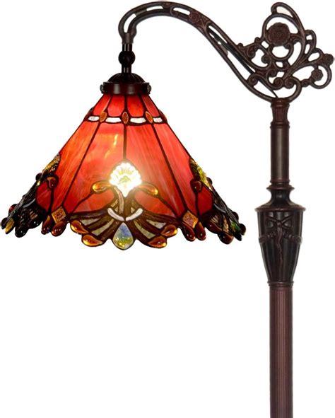 Bieye L30681 Baroque Tiffany Style Stained Glass Reading Floor Lamp With 13 Inches Wide Handmade